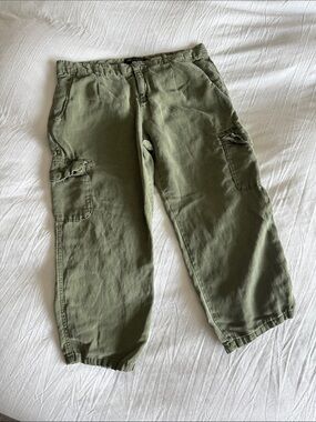 Sanctuary Olive Utility Cropped Cargo Pants